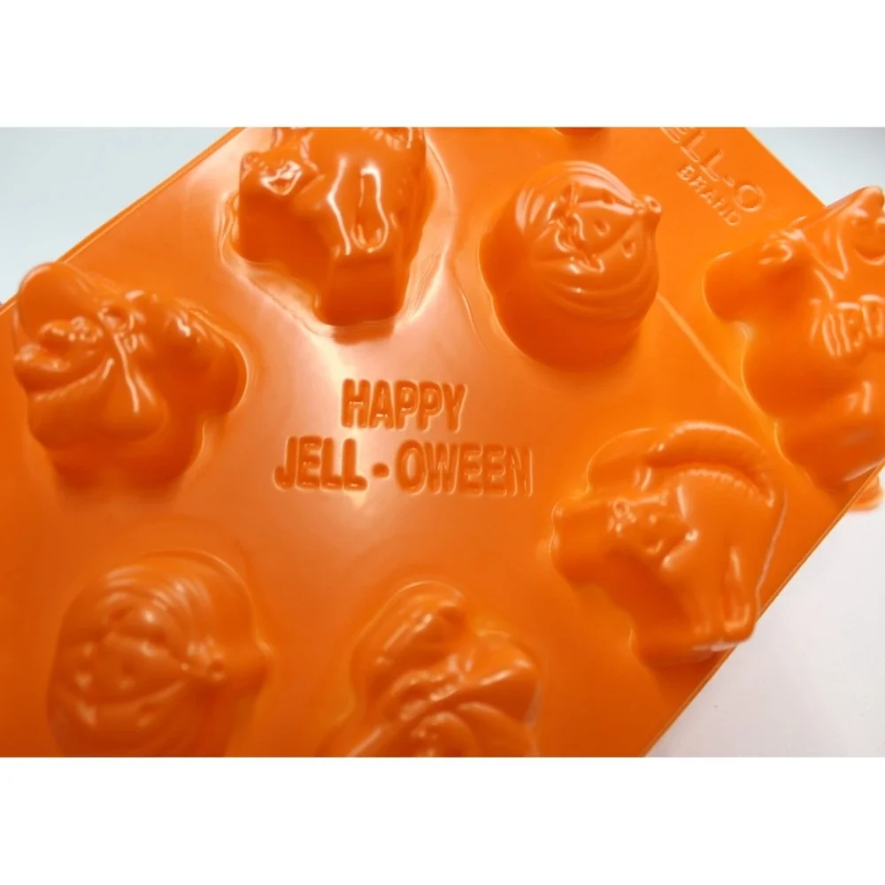 Jello Jigglers Halloween JELL-O MOLDS  * Lot of 3 * Bat Ghost Witch Cat Pumpkin